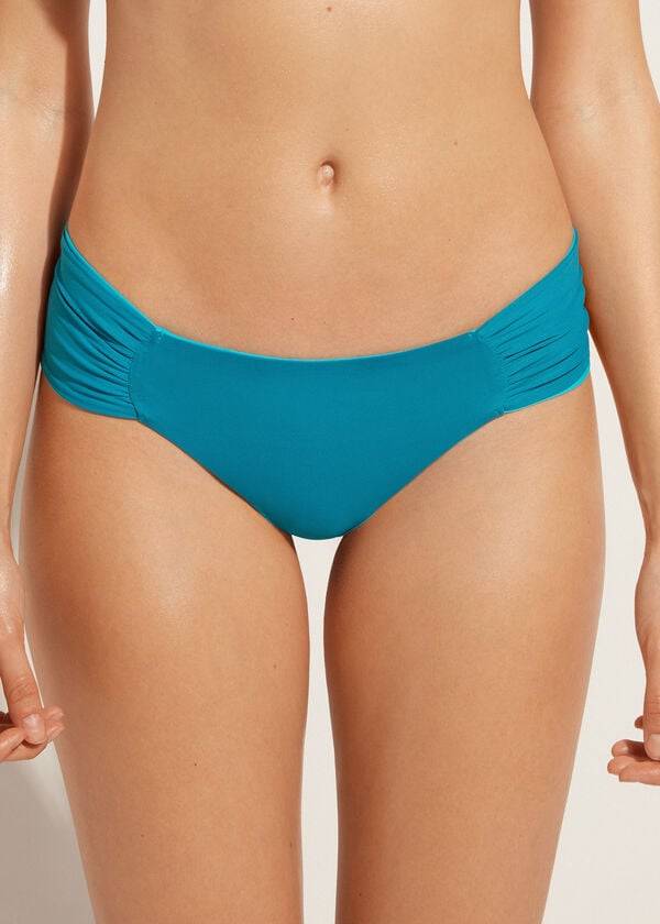 Abajo De Bikini Calzedonia Brazilian Indonesia Eco Mujer Turquesa Verde | CO2877LH