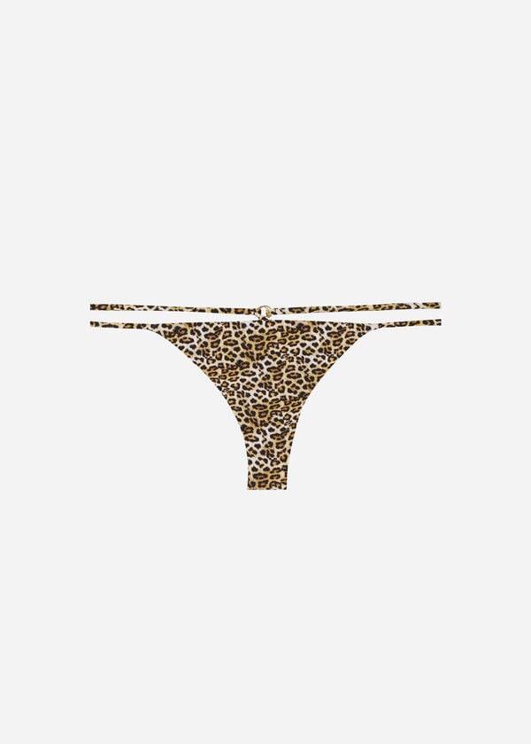 Abajo De Bikini Calzedonia Brazilian Side String Malindi Mujer Marrones | CO2870MA