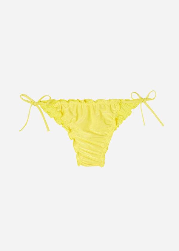 Abajo De Bikini Calzedonia Brazilian String Formentera Mujer Amarillo | CO2857DN