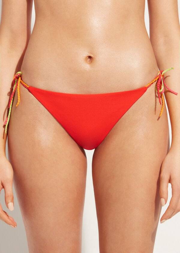 Abajo De Bikini Calzedonia Brazilian String Berlino Mujer Rojas | CO2864YU