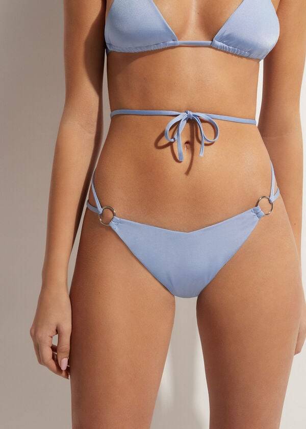 Abajo De Bikini Calzedonia Brazilian String Abu Dhabi Mujer Azules | CO2866RW