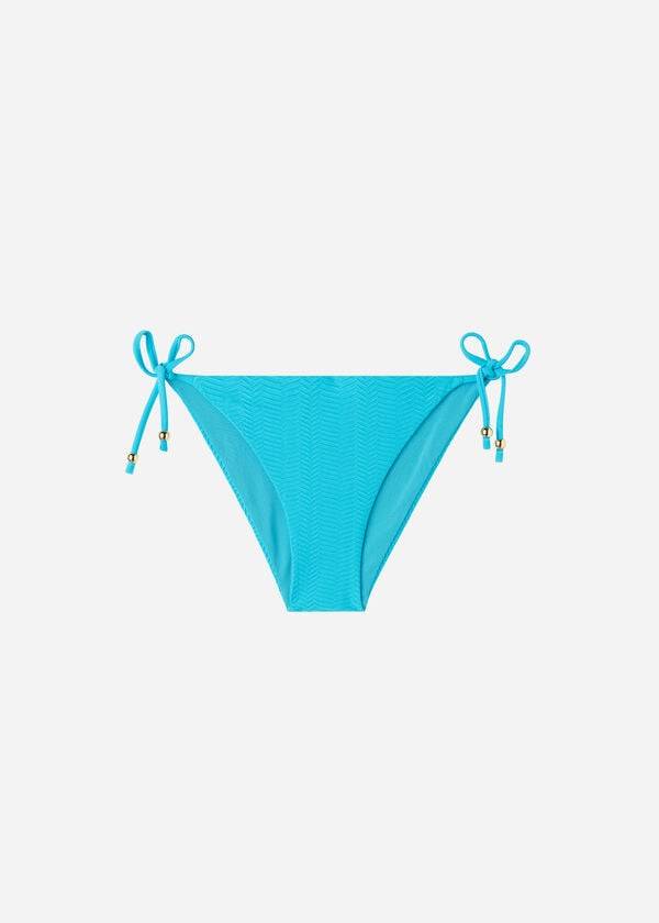 Abajo De Bikini Calzedonia Chevron String Casablanca Mujer Turquesa Verde | CO2833KI