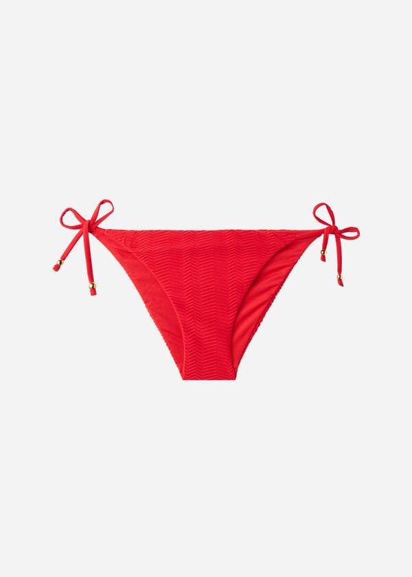 Abajo De Bikini Calzedonia Chevron String Casablanca Mujer Rojas | CO2834JJ