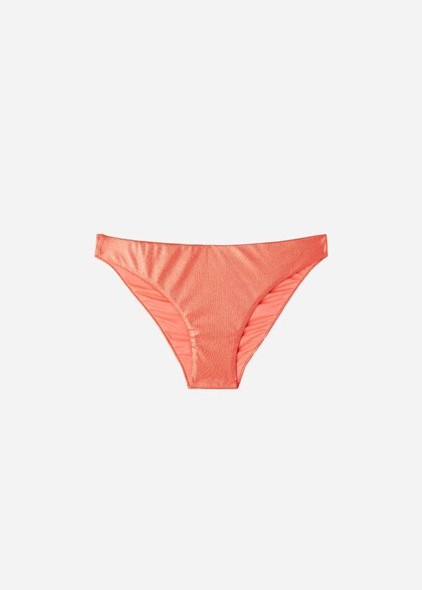 Abajo De Bikini Calzedonia Coated-Effect Antigua Mujer Coral Naranjas | CO2829CE