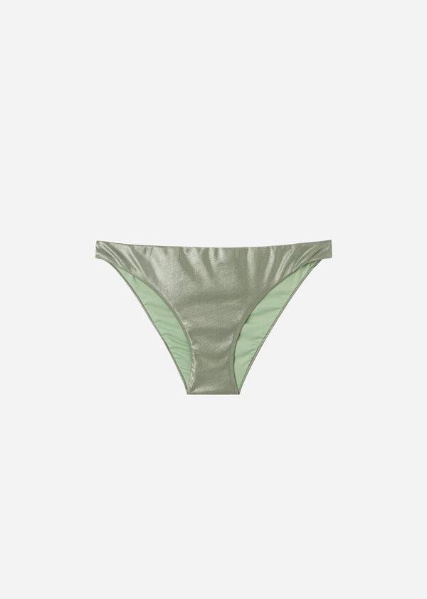 Abajo De Bikini Calzedonia Coated-Effect Antigua Mujer Verde | CO2830XF