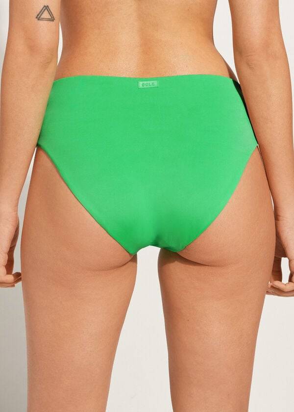 Abajo De Bikini Calzedonia High Cintura Indonesia Eco Mujer Verde | CO2761LH