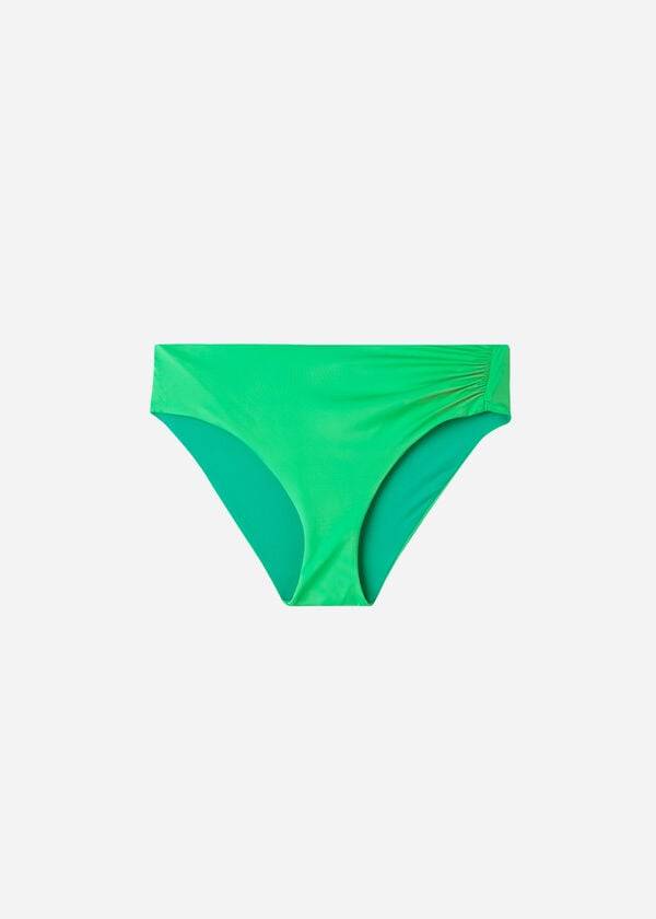 Abajo De Bikini Calzedonia High Cintura Indonesia Eco Mujer Verde | CO2761LH