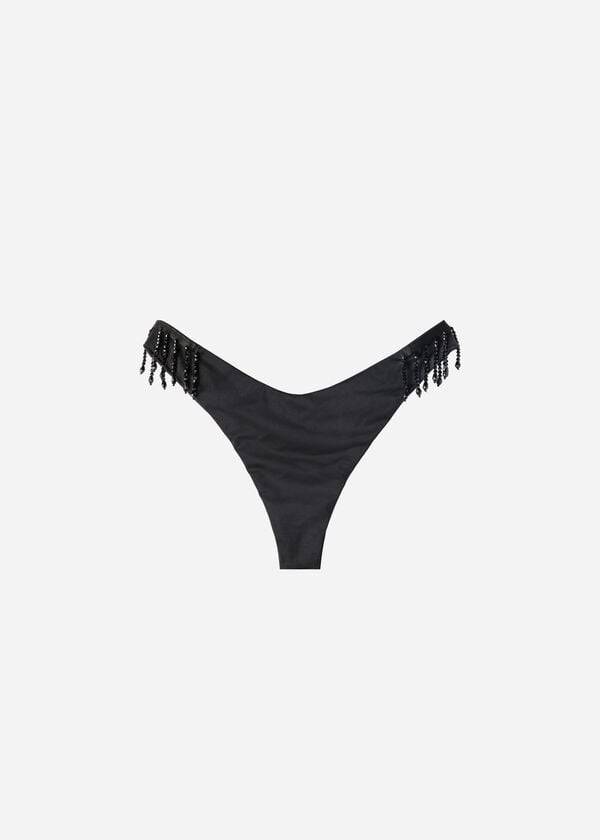 Abajo De Bikini Calzedonia High Cut Brazilian Taipei Mujer Negras | CO2797WY