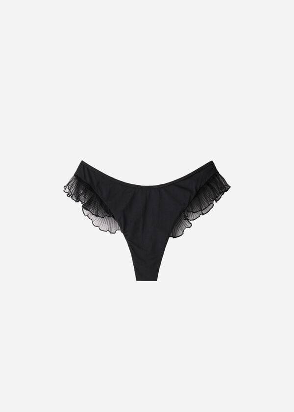 Abajo De Bikini Calzedonia High Cut Brazilian Singapore Mujer Negras | CO2798QZ