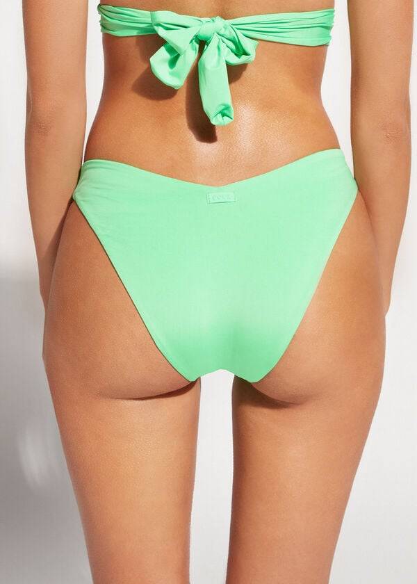 Abajo De Bikini Calzedonia High Cut Indonesia Eco Mujer Verde Menta | CO2795RW