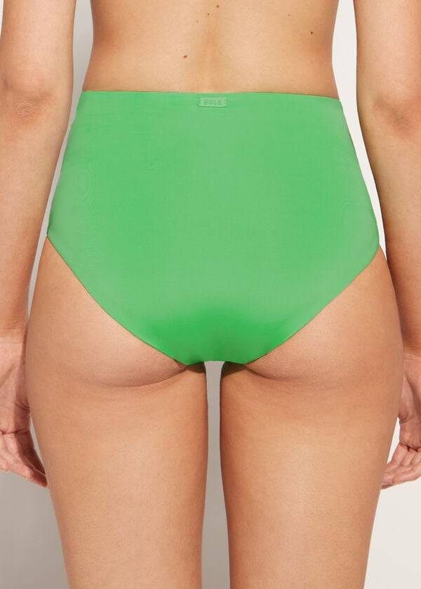 Abajo De Bikini Calzedonia High Shaper Cintura Indonesia Eco Mujer Verde | CO2783HK