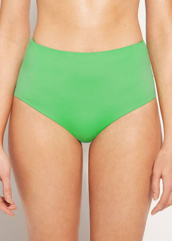 Abajo De Bikini Calzedonia High Shaper Cintura Indonesia Eco Mujer Verde | CO2783HK