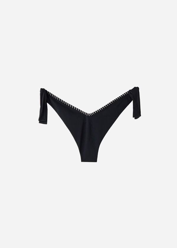 Abajo De Bikini Calzedonia High V-Cut Brazilian Mumbai Mujer Negras | CO2779WY