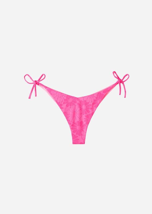 Abajo De Bikini Calzedonia High V-Cut Brazilian Antibes Mujer Rosas | CO2781MA