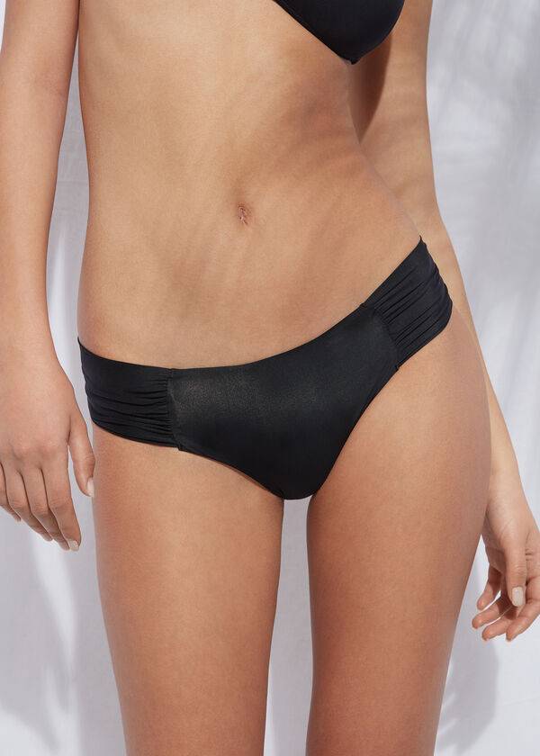 Abajo De Bikini Calzedonia Indonesia Eco rosa Mujer Negras | CO2711NB