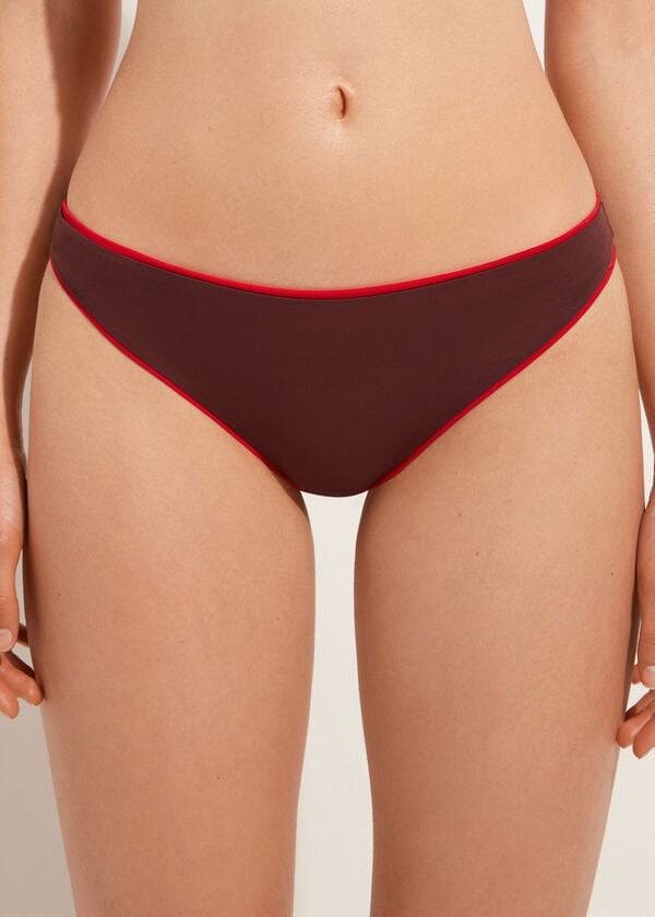 Abajo De Bikini Calzedonia Indonesia Eco Low rise Mujer Rojas | CO2714FM