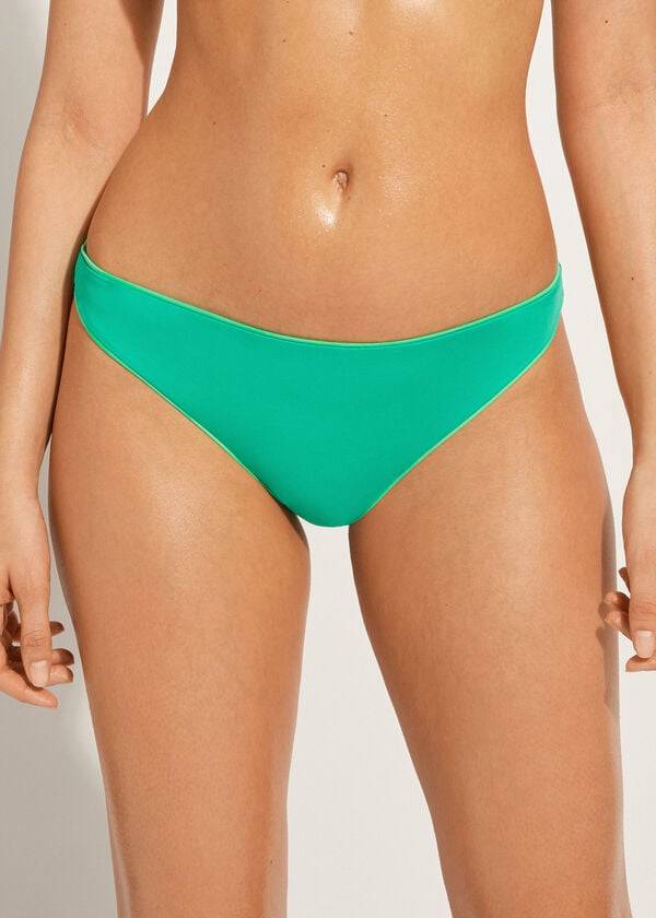 Abajo De Bikini Calzedonia Indonesia Eco Low rise Mujer Verde | CO2717AP