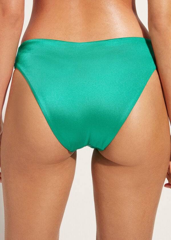 Abajo De Bikini Calzedonia Sequined Cannes Mujer Verde | CO2655WY