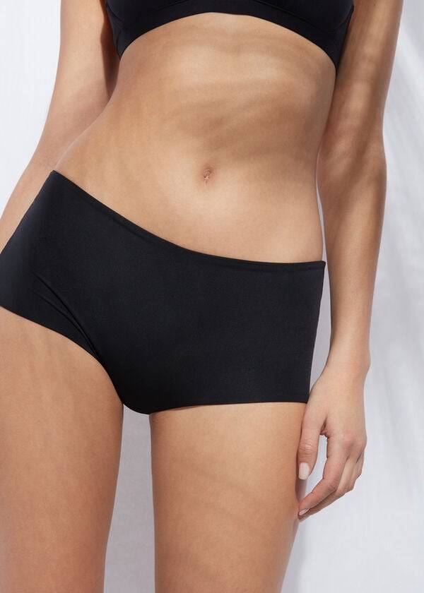 Abajo De Bikini Calzedonia Shorts Indonesia Eco Mujer Negras | CO2638QZ