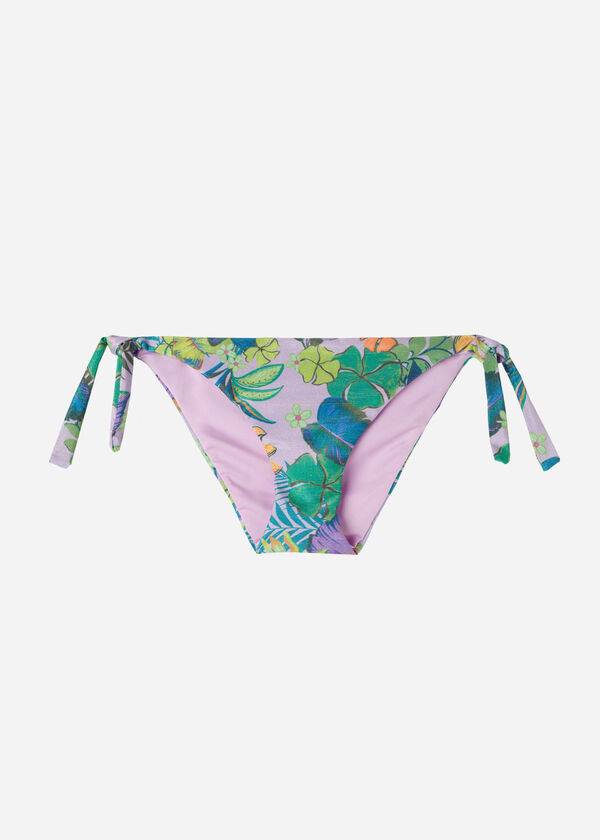 Abajo De Bikini Calzedonia Side Tie Brasilia Mujer Moradas | CO2634TV