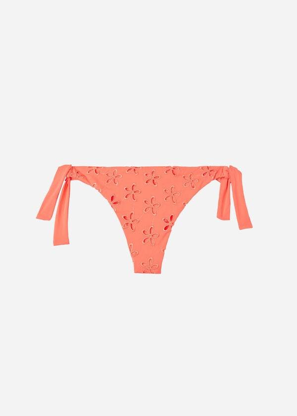 Abajo De Bikini Calzedonia Side Tie Brazilian Corfù Mujer Coral Naranjas | CO2633YU