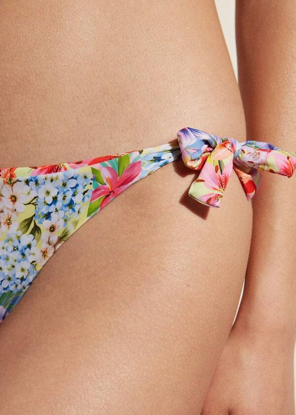 Abajo De Bikini Calzedonia Side Tie Minorca Eco Mujer Multicolor | CO2626DN