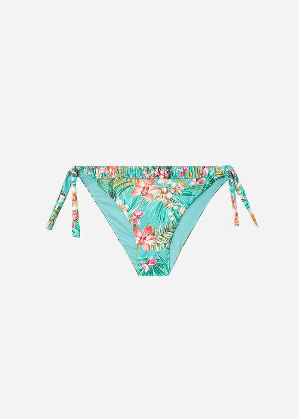 Abajo De Bikini Calzedonia Side Tie Venezia Mujer Turquesa | CO2624GL