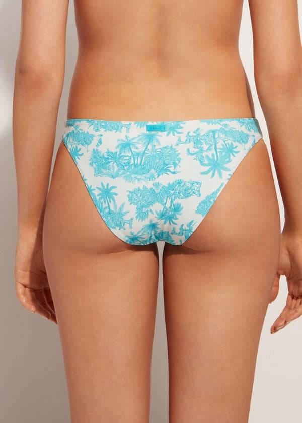 Abajo De Bikini Calzedonia Sorrento Mujer Azules | CO2616CE