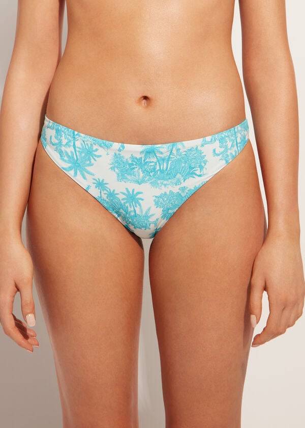 Abajo De Bikini Calzedonia Sorrento Mujer Azules | CO2616CE