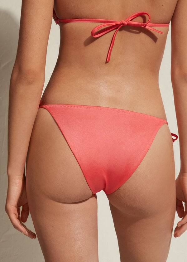 Abajo De Bikini Calzedonia String Cannes Mujer Rosas | CO2604IS