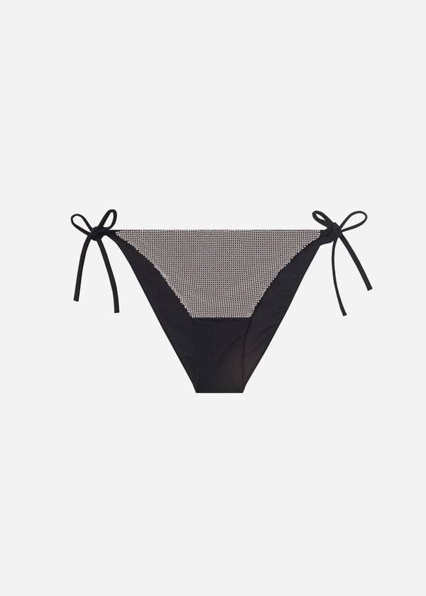 Abajo De Bikini Calzedonia String Dubai Mujer Negras | CO2601AP