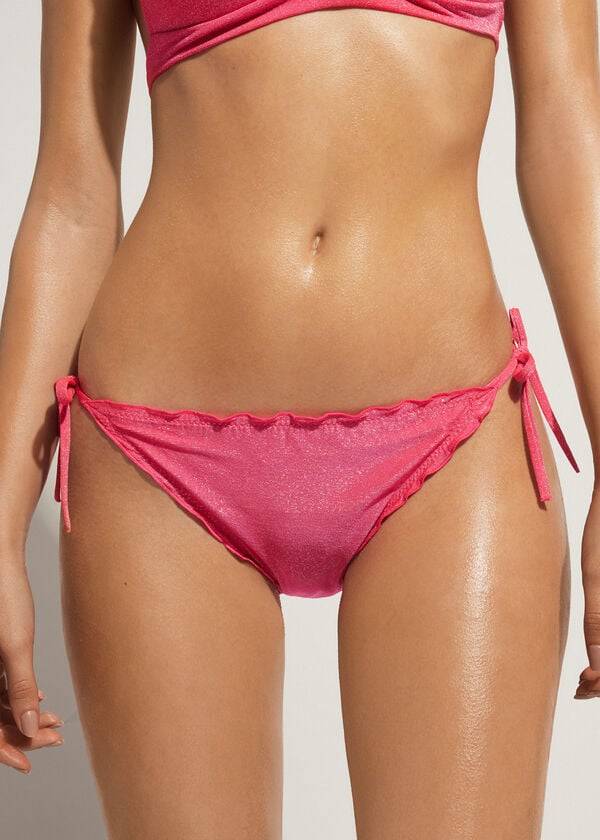 Abajo De Bikini Calzedonia String Formentera Mujer Rosas | CO2596HK