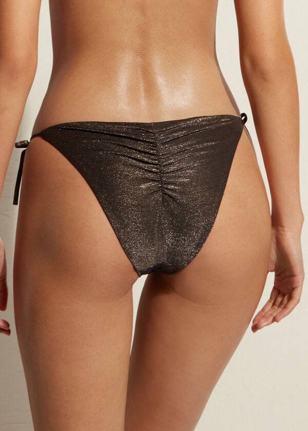 Abajo De Bikini Calzedonia String Hollywood Mujer Negras | CO2595JJ