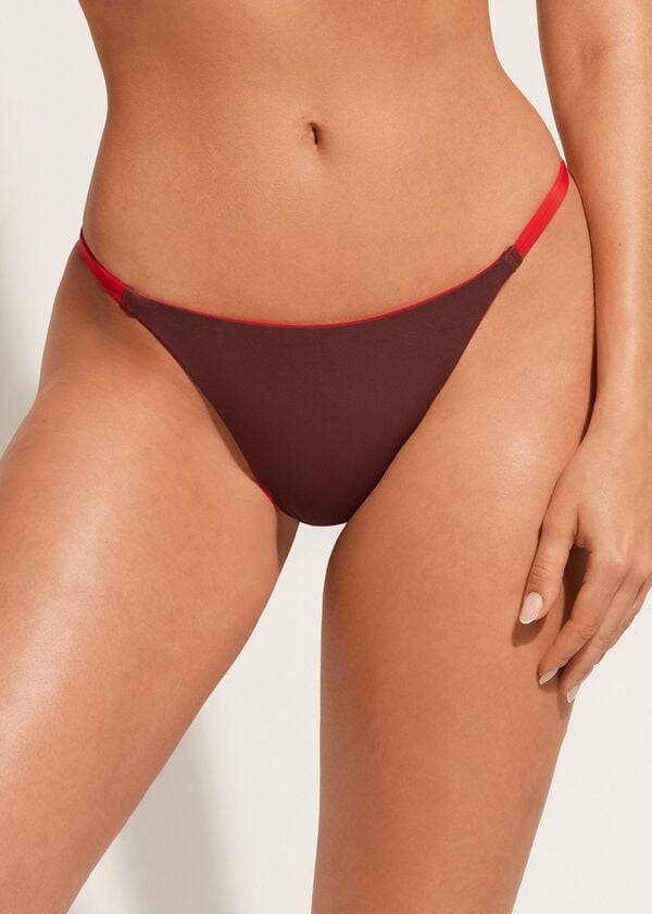 Abajo De Bikini Calzedonia Tanga Indonesia Eco Mujer Rojas | CO2554YU