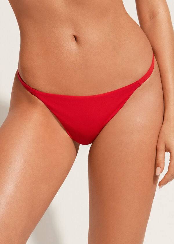 Abajo De Bikini Calzedonia Tanga Indonesia Eco Mujer Rojas | CO2554YU