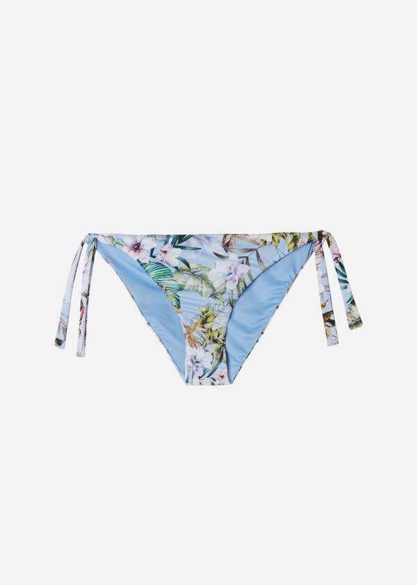 Abajo De Bikini Calzedonia Tied Atene Mujer Azules | CO2549AP