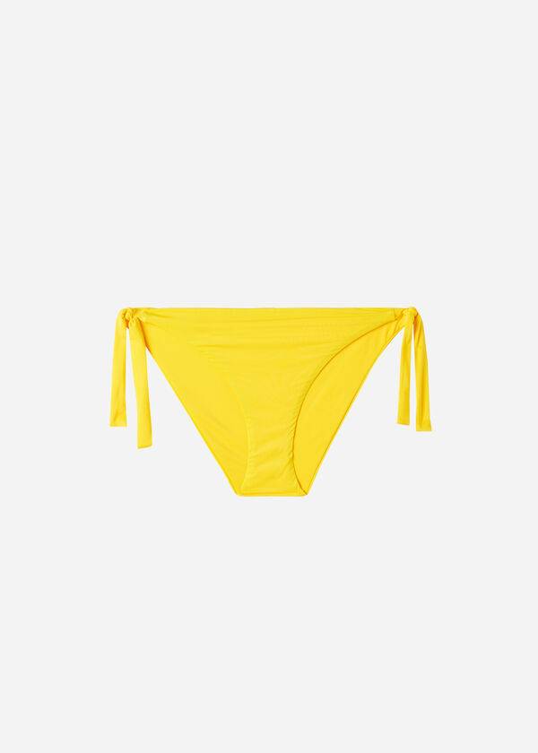 Abajo De Bikini Calzedonia Tied Indonesia Eco Side tie Mujer Amarillo | CO2538CE