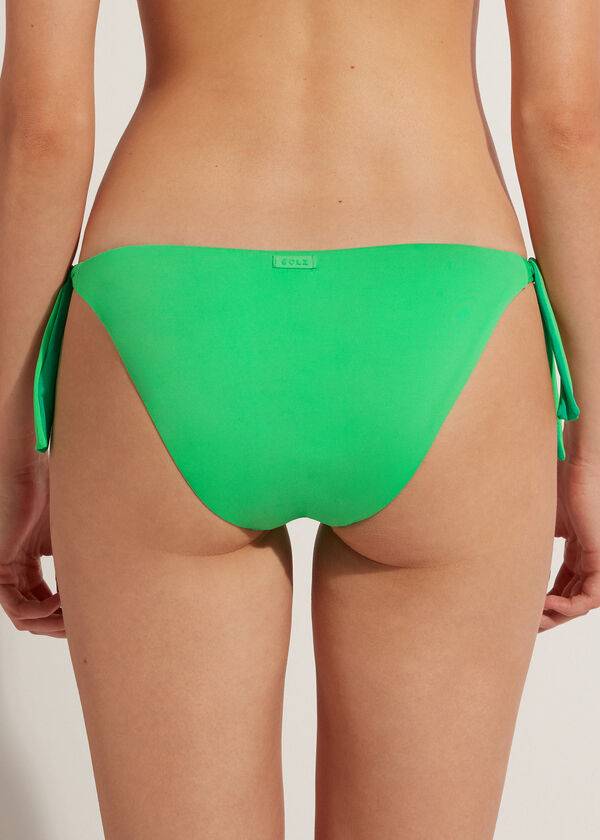 Abajo De Bikini Calzedonia Tied Indonesia Eco Mujer Verde | CO2542KI