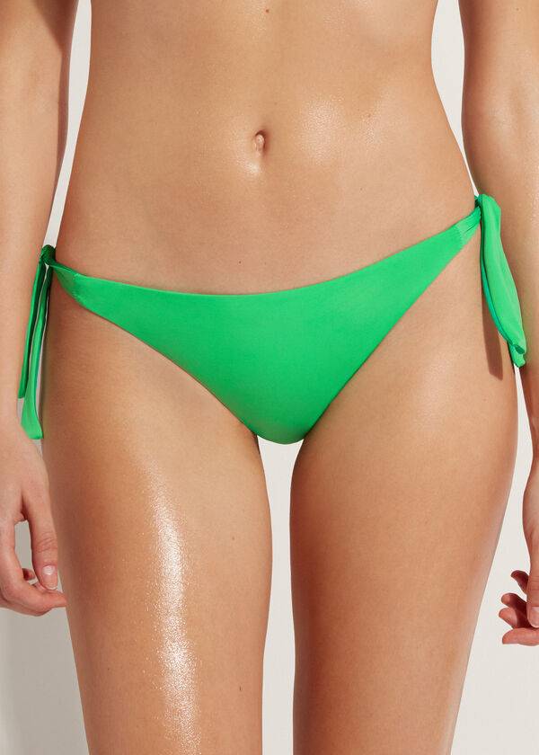 Abajo De Bikini Calzedonia Tied Indonesia Eco Mujer Verde | CO2542KI