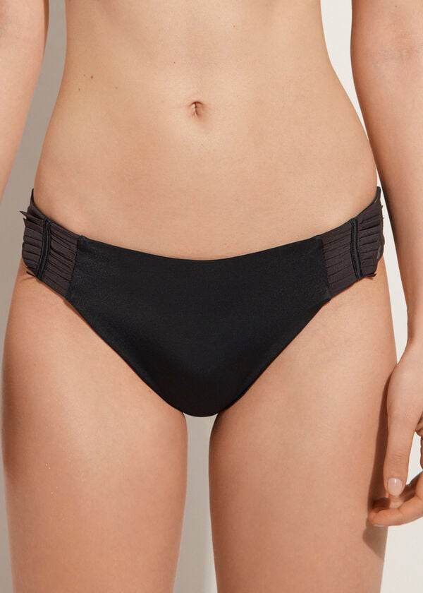 Abajo De Bikini Calzedonia Tulle Insert Tokyo Mujer Negras | CO2533QZ