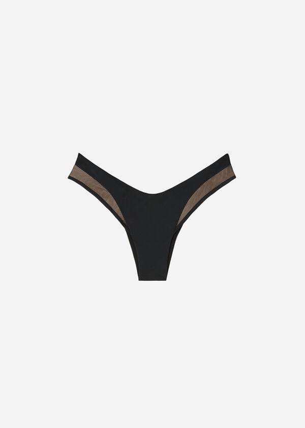 Abajo De Bikini Calzedonia Tulle Insert Shaped Cintura Tokyo Mujer Rosas | CO2534MA