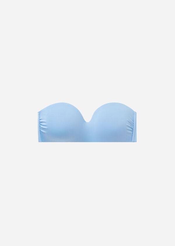 Arriba De Bikini Calzedonia Acolchado Bandeau Indonesia Eco Mujer Azules | CO2397UT