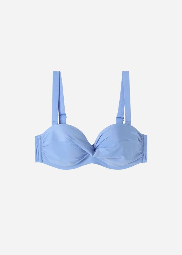 Arriba De Bikini Calzedonia Acolchado Bandeau Indonesia Mujer Azules | CO2402WY