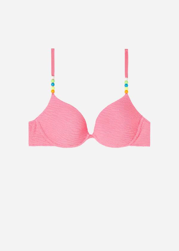 Arriba De Bikini Calzedonia Acolchado Push-Up San Diego Mujer Rosas | CO2314SO