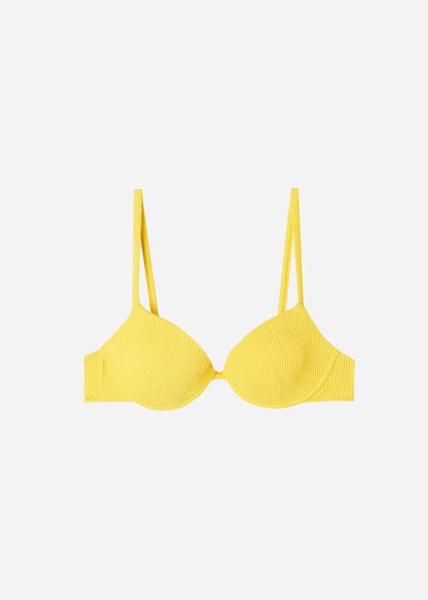 Arriba De Bikini Calzedonia Acolchado Push-up New York Mujer Amarillo | CO2318IS