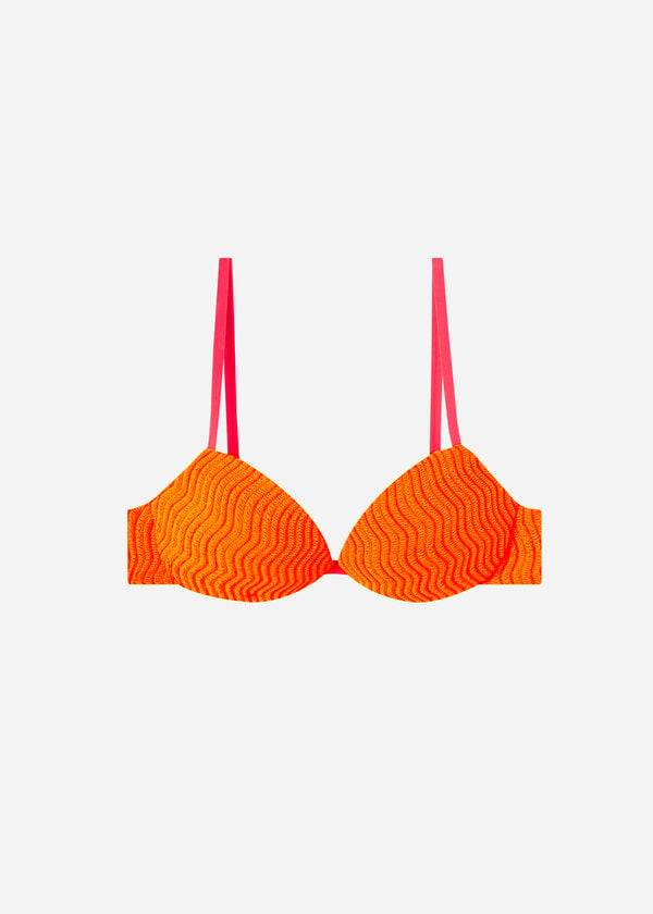 Arriba De Bikini Calzedonia Acolchado Push-Up Mykonos Mujer Naranjas | CO2323EX