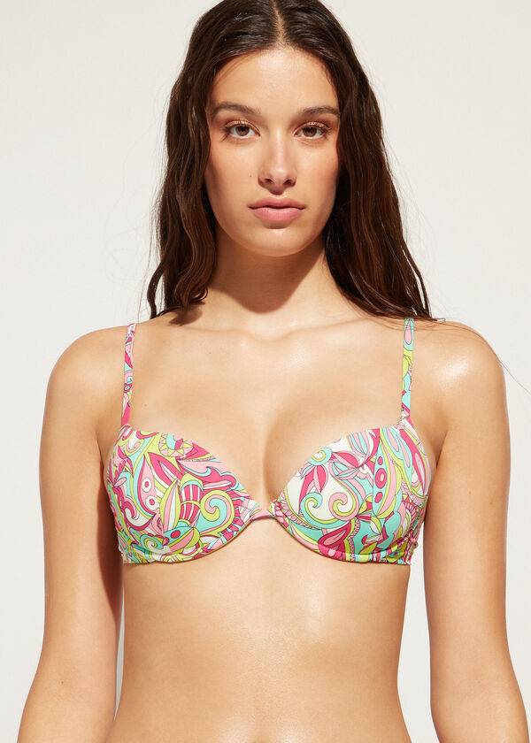 Arriba De Bikini Calzedonia Acolchado Push-Up Londra Mujer Multicolor | CO2330CE