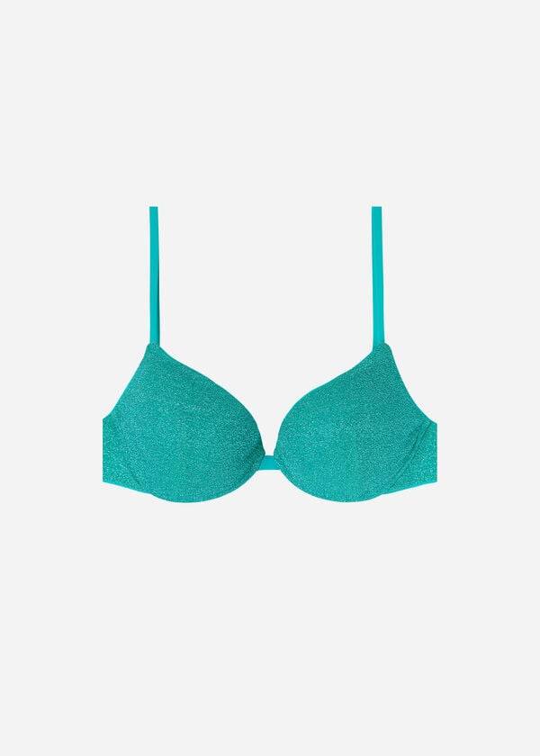 Arriba De Bikini Calzedonia Acolchado Push-Up Las Vegas Mujer Azules | CO2332ZG