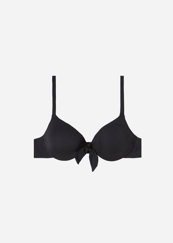 Arriba De Bikini Calzedonia Acolchado Push-Up Indonesia Mujer Negras | CO2339DN