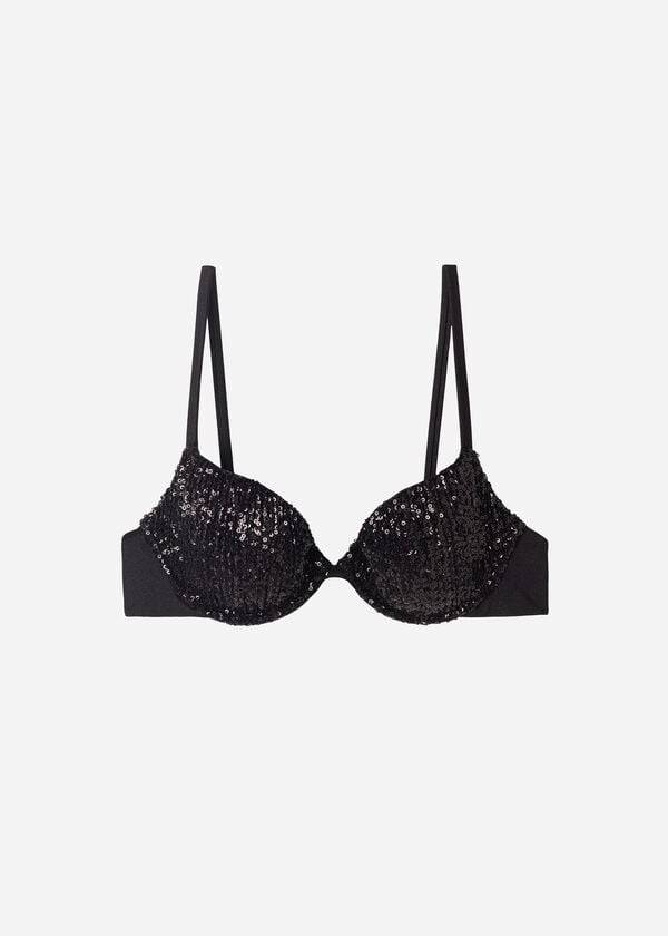 Arriba De Bikini Calzedonia Acolchado Push-Up Cannes Mujer Negras | CO2350WY